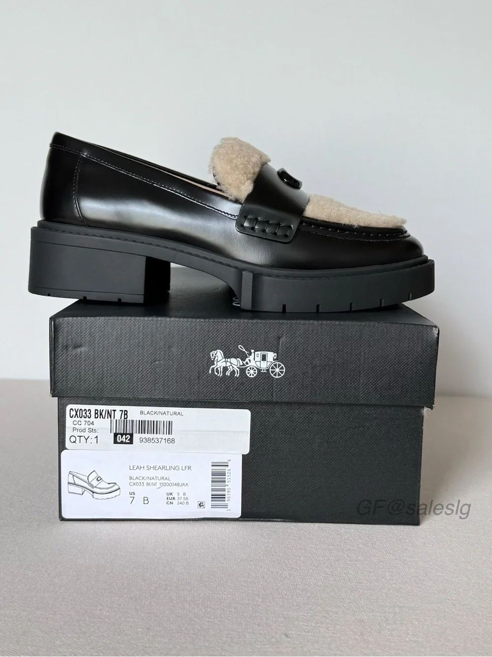 NWT Coach Leah Loafer lady’s Shoes Size 7 Black CX033